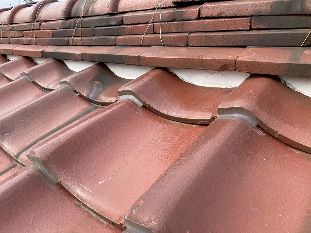 棟の漆喰にも劣化なし